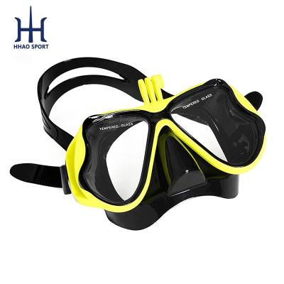 China Anti-Leak Tempered Glass Sea Snorkeling Equipment Mask With Camera Mount for sale