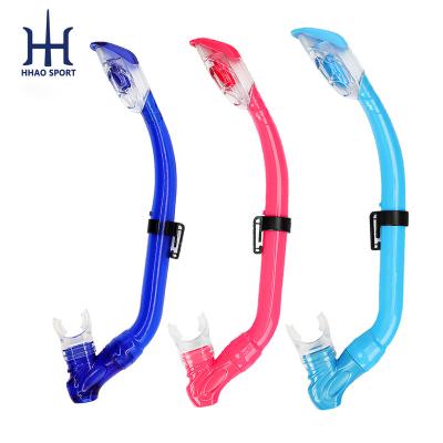 China Snorkeling Factory Supply Food Grade CE Certified Silicone Kids Dry Top Boquilla Diving Snorkel for sale