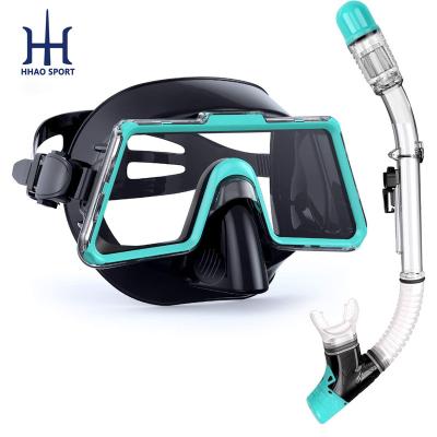 China 2020 New Latest Snorkeling 180 Degree Panoramic View Snorkel Diving Tube and Mask Goggles Gear Set for sale