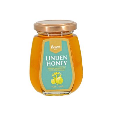 China 100% Honey Popular 250g Natural Pure Natural Linden Honey Comb Royal Honey Bee 250g Jar Natural Organic Raw Honey for sale