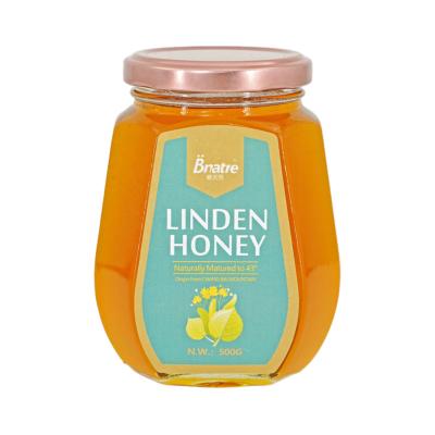 China 500g Glass Jar Linden Honey Comb Royal Honey Bee Organic 100% Honey Organic Linden Raw Natural Pure Honey-1 for sale