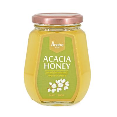 China Popular 500g Glass Jar 500g Pure Natural Organic Honey Oganic Acacia Honey-1 Honey Comb Royal Honey 100% Acacia Bee for sale