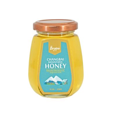 China 100% Honey Popular 250g Jar 100% Changbai Moutain Honey Comb Royal Honey Bee Natural Organic Pure Natural Glass Honey 250g for sale