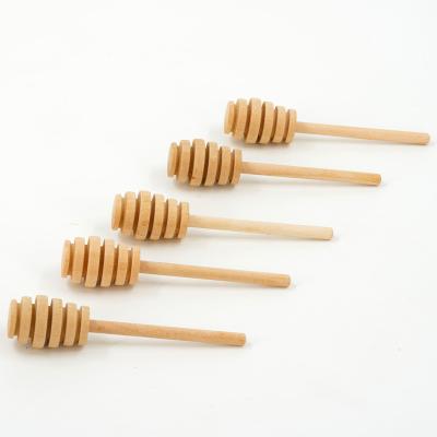 China New Logo Portable Spoon Natural Quality custom made viable Mini Wooden Honey Dipper Sticks for sale