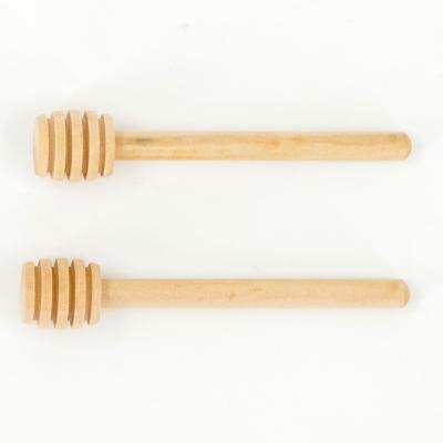 China Hot Sale Design Natural Solid Quality 10cm Honey Stick Wooden Honey Dipper Viable for sale