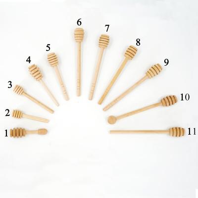 China High Grade Customized Viable Logo Mini Honey Wood Stick Dipper Multiple Sizes Natural Quality for sale