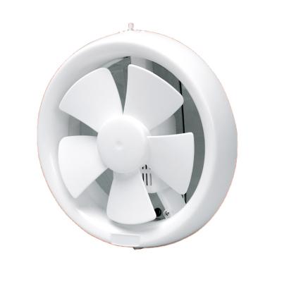 China Hotels Glass Window Mounted Low Noise Round Exhaust Fan And Shutter Operated By Pull Rope for sale