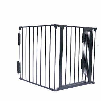 China 3 Panel Viable Indoor Metal Crash Barrier Dog/Rabbit Pet Fence Chimney Foldable Indoor Christmas Tree Barrier for sale