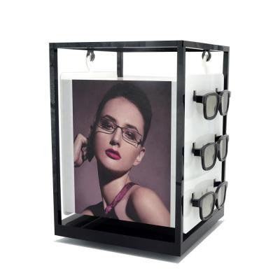 China Custom Made Environmental Friendly Countertop Stand For Acrylic Sunglasses Glasses Display Stand With Turntable for sale