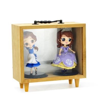 China Environmental friendly bamboo and acrylic gift box display box for garage kit for sale