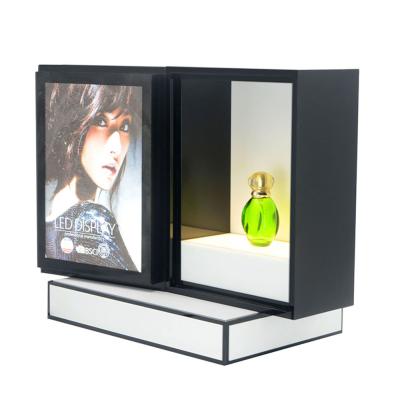 China Environmental Friendly Acrylic Color LED Advertising Makeup Perfume Display Stand For Showcase for sale