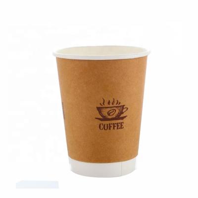 China DOUBLE WALL Disposable Double Wall Kraft Paper Cup For Hot Drink for sale