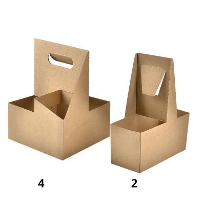 China Coffee Biodegradable Paper Cup Holder Take Away Paper Cup Holder Tray for sale