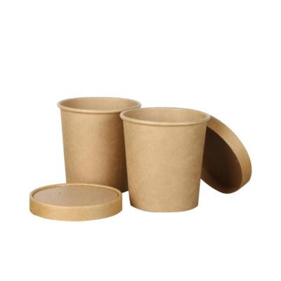 China Recyclable Disposable Round Soup Container With Paper Lid for sale