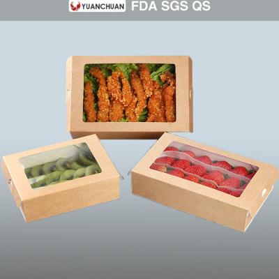 China Biodegradable Waterproof Customized Size Fruit Salad Box For Restaurant for sale