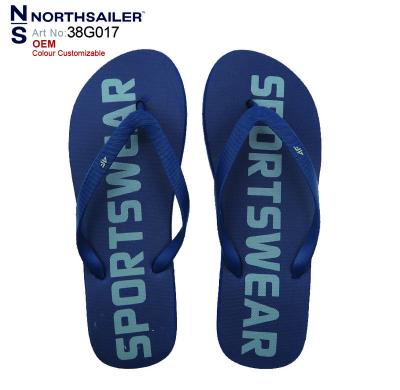 China Fashion Trend High Quality Classic Fashion Basic PVC Printed Slogan Summer Sandals Slippers Beach Flip Flops For Men for sale