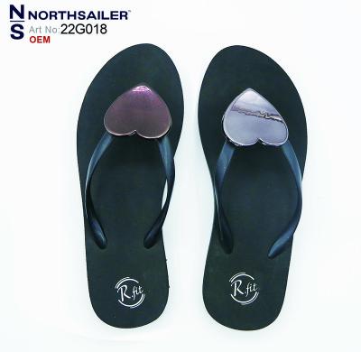 China Hot Sale Fashion Trend Classic PVC Straps EVA Ladies Flip Flop Sandals For Women Summer Fashion Embellished EVA Flip Flop Sandals Ladies for sale