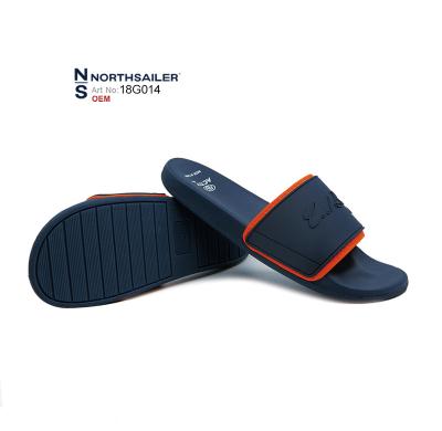 China Damping Custom Cushion Anti-skid Very Soft Anti-skid Designer Vamp Slides Slippers Mules Casual Sport Sandals For Men for sale