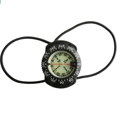 China Pointing Luminous Magnetic Diving Compass Bungee Cord Compass Professional Waterproof Navigator Underwater 100m Guide for sale