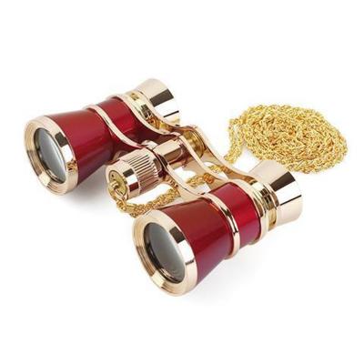 China Fashion Stylish Horse Racing 3X25 Metal Opera Theater Glass Binocular Women Telescope Telescope With Chain Customized for sale