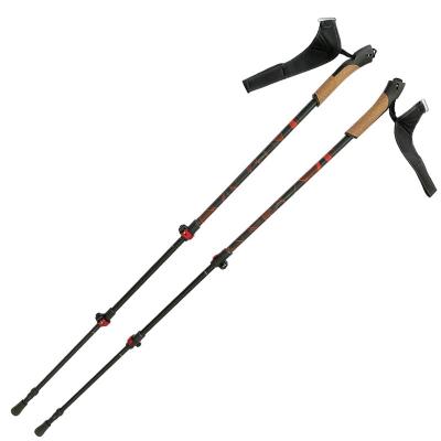 China Wholesale High Quality Ultralight Carbon Fiber Ultralight Carbon Fiber Folding Trekking Hiking Hiking Pole Running Nordic Walking Pole for sale