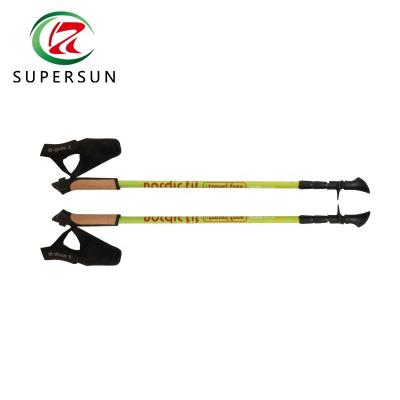 China Durable Cork Handle 3 Sections Carbon Fiber Nordic Canes for sale