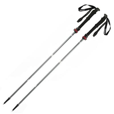 China Wholesale Folding Aluminum Trekking Climbing Moutain Factory Carbon Fiber Poles Camping Hiking Foldable Trekking Outdoor Sport Walking Stick for sale