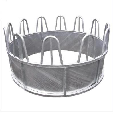 China Professional Cattle And Horse Use Product Galvanized Sheep / Cattle / Horse Bale Round Feeder for sale