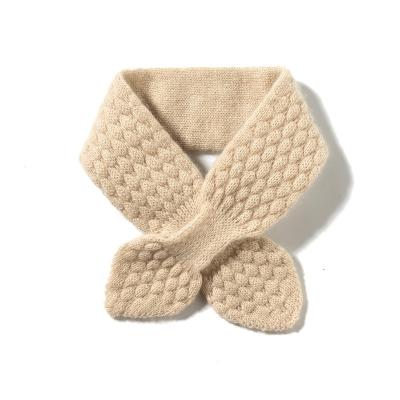 China Ring Women 100% Real Cashmere Goat Neck Scarves Knitted Bow Tie Winter Warmer Ring Neck Scarf Pure Cashmere Scarf Unisex Wholesale for sale