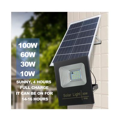 China ANCHUAN 30w 60w 100w ip65 Waterproof Garden Solar Powered Outdoor Led Solar Flood Light for sale