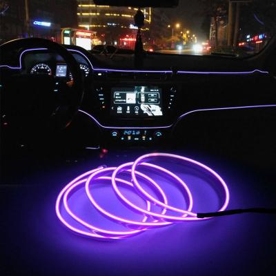 China Car Wholesale 10 Colors DIY Car Styling Line Cold Light Atmosphere Lamp Car Lights RGB Atmosphere Light Neon Led Interior Strip for sale