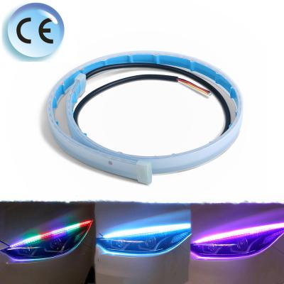 China Wholesale Daytime Running Light Daytime Running Light and Turn Signal Light On Led Strip Light For Car Signal Headlight Roller Coaster Flexible Strip Car Lighting for sale