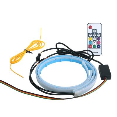 China Wholesale Cheap Day Time Running Light Daytime Running Turn Signal Light Led Strip Light 30cm For Car Signal Headlight Roller Coaster Flexible Strip Car Lighting for sale