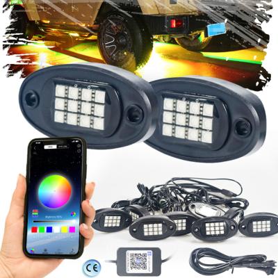 China Hot Sale Wholesale RGB Car App Control Multicolor Atmosphere Light Rock Car Chassis Ambient Lights For Car Jeep Atv Suv for sale