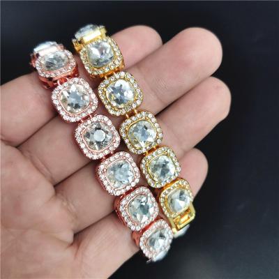 China Fashion Personality Hip Hop Diamond Necklace Gold Plated Necklace For Daily Wear for sale