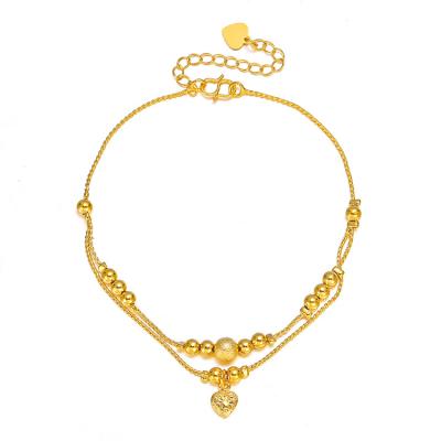 China BOHEMIA Factory Wholesale 18k Gold Plated Dubai Women Imitation Gold Jewelry Fashion Jewelry New Design Chain Anklet Chains for sale