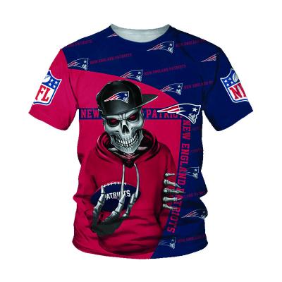 China Wholesale Cheap Breathable Digital Custom Round Neck Short Sleeve Sports Nfl Printing Women's T-shirts Large Size T-shirts for sale