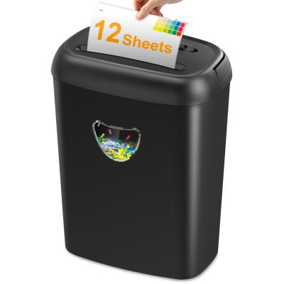 China High Volume Cross Cut CD credit card 12 sheets A4 Commercial Paper Shredder With 25L Bin Capacity CD228P for sale