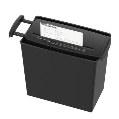 Chine mini size 5 sheets strip cut paper shredder for home and office use with 10L basket bin à vendre