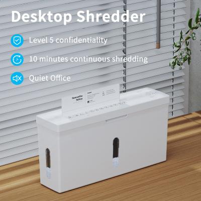 China CS201C 2 Bladen A4 micro cut P5 Desktop mini shredder voor papier Te koop