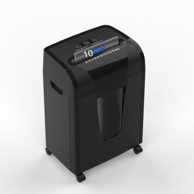 China C261P-10 P-5 Gran capacidad 20L Bin 10 hojas A4 máquina trituradora de papel tarjeta de crédito máquina trituradora de papel para oficina en venta