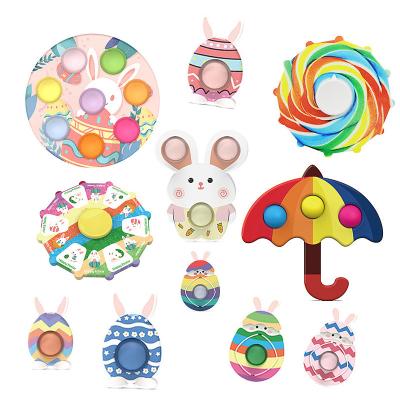 China Relieve Effort New Arrival Easter Push Noise Bubble The Newest Silicone Popsicle Bump Toys Rabbit Egg Toys High Quality for sale