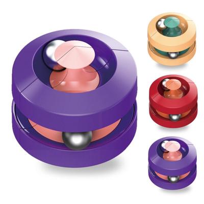 China Creative Orbital Gyroscope Children's Finger Cube Version Stress Ball Puzzle Stress Toys Track New Ball Stress Anti Restless Person Toys for sale