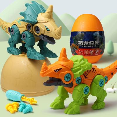 China Playing Children DIY Dinosaur Early Educational Toy Disassemble To Assemble Electric Dino Toy DIY Dinosaur Set for sale