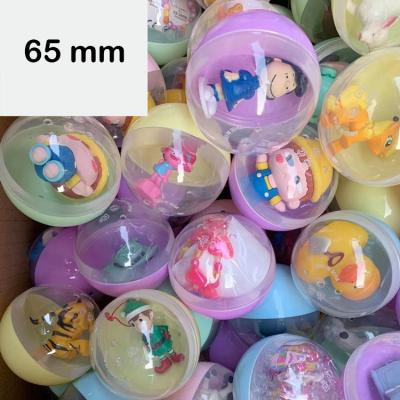 China 65mm popular wholesale capsule Toy Plastic Vending Machine Small plastic capsule toy for kids for sale