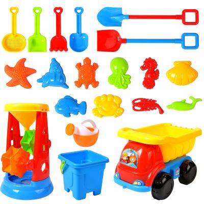 China Beach Fun 10 Pcs 19 Pcs Plastic Sand Toys Set Summer Outdoor Sandbox Toys Beach Toys For Beach Party Kids Toddlers for sale