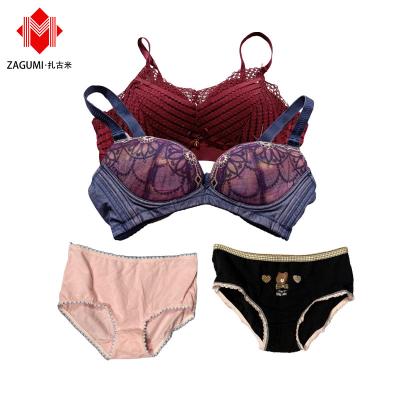 China ZAGUMI Polyester/Cotton Used Bra And Panties Wholesale In India Top Standard Used Clothing For Women Adults Lowest 45 Kgs for sale