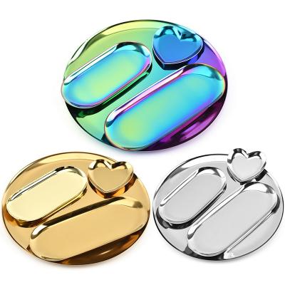 China New Design Multiple Shapes Tobacco Weed Metal Stainless Steel Custom Jewelry Storage Rolling Tray DA-004RA for sale