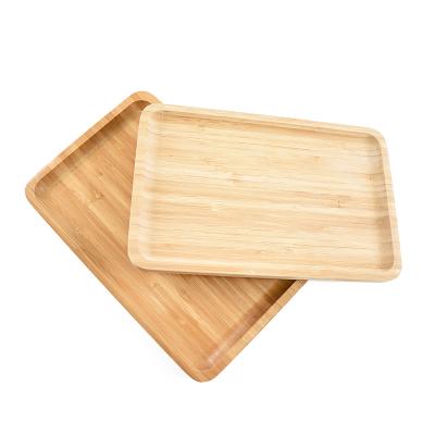 China Simple Wooden Bamboo Serving Rolling Tray DA-005RA-3 Natural Color Fast Food Cookies Beech Wood for sale