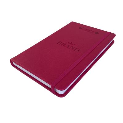 China Cheap Custom Elastic Spiral Cover Planner Cotton Velvet Leather Notebook for sale